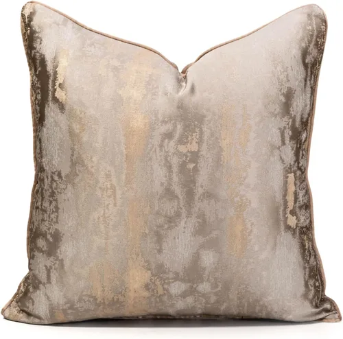 Vista 11 de vctops Fundas de almohada decorativas doradas de jacquard cuadradas, fundas de almohada para cama, sofá, silla, automóvil, decoración del hogar