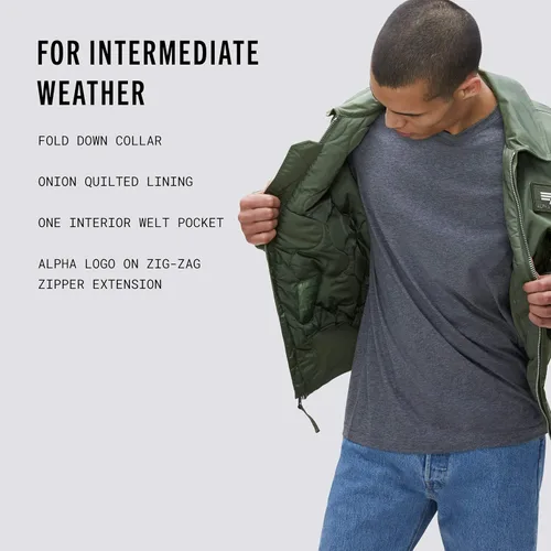 Vista 6 de Alpha Industries CWU 45P Flight Chaqueta para hombre, marino