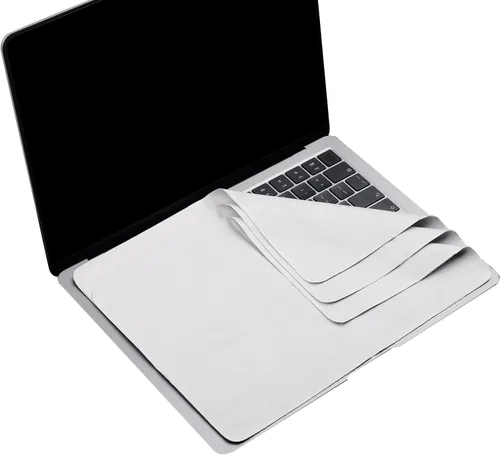 Vista 9 de Paquete de 2 paños de limpieza de microfibra de 13 pulgadas con protección de impresión de teclado de pantalla, accesorios protectores de teclado