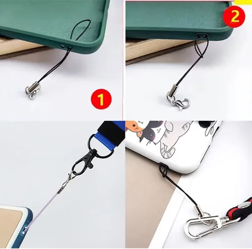 Vista 5 de KCKEYS Correa de abalorios para teléfono con cierre de langosta, correa de cordón para dije de teléfono celular, llavero, unidad USB, llavero