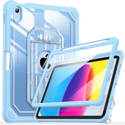 Vista 12 de Cantis Funda para iPad A16 de 11 pulgadas 2025/iPad de 10ª generación 2022 (10.9 pulgadas) con protector de pantalla y soporte para lápices, funda