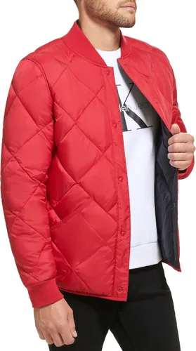 Vista 4 de Calvin Klein Chaqueta acolchada reversible con diamantes para hombre