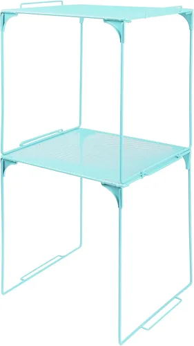 Vista 20 de Estante organizador de casillero apilable extra para casillero escolar, organizador de armario de almacenamiento, accesorios adecuados para la Negro