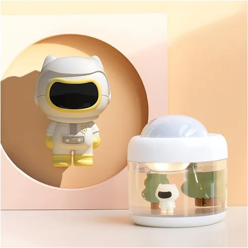 Vista 7 de HASMI Humidificadores para dormitorio lámpara de proyección humidificador de aire inalámbrico 2000 mAh batería recargable proyector USB
