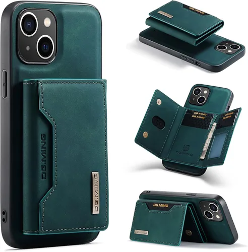 Vista 17 de ZCDAYE Funda tipo cartera para iPhone 11, iPhone 11 (6.1 pulgadas), piel marrón con tarjetero extraíble y función atril