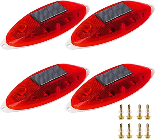 Vista 8 de Luz estroboscópica solar de advertencia LED sensible lámpara de advertencia súper brillante IP65 impermeable control de luz intermitente barricada