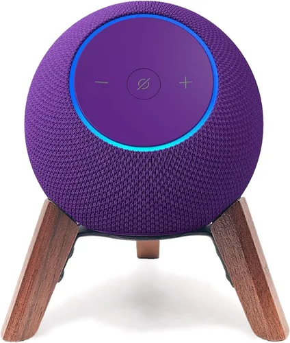 Vista 8 de Real Wood Stand for Echo dot max (new Model) 2025 Released,Desktop Tripod Mount Accessories Protect dot Audio for Better Sound,Secure Stable Wooden