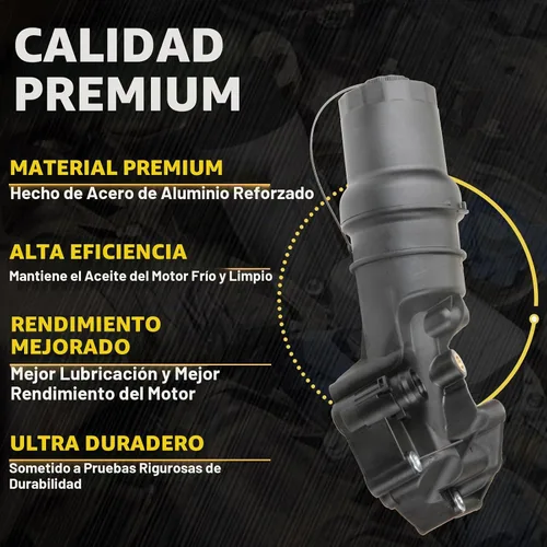 Vista 6 de Kit de adaptador de carcasa de filtro de aceite de motor con adaptador de sensor de junta de filtro de aceite compatible con Audi TTRS Mk2 VW New