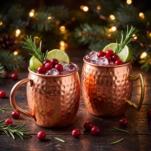 Vista 2 de 24 tazas Moscow Mule de 16 onzas de oro rosa martillado