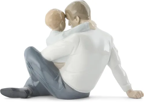 Vista 4 de NAO Amar y proteger. Figura de papá de porcelana.