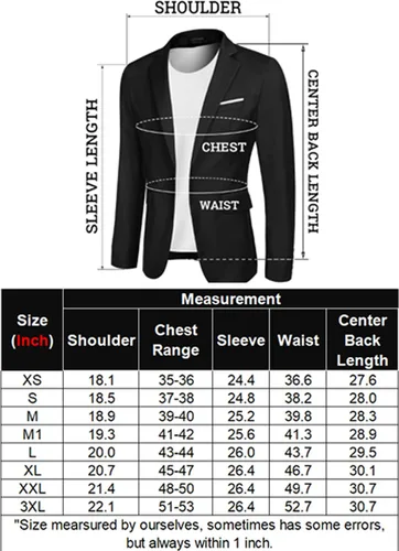 Vista 6 de COOFANDY Chaquetas deportivas ligeras de corte ajustado para hombre, chaquetas de traje de un botón