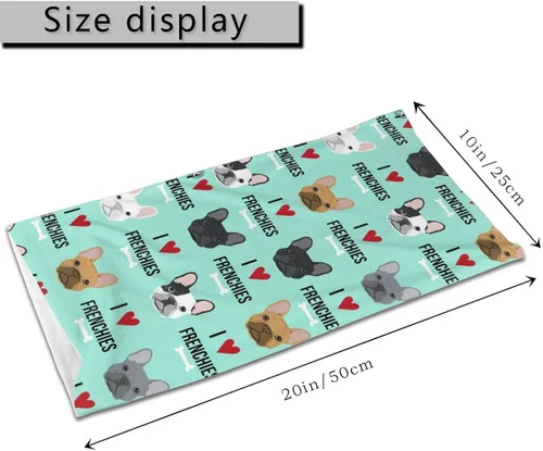 Vista 3 de Bandana de cubierta de cara para cachorros de Bulldog francés, para hombres y mujeres, multifuncional, bufanda, pasamontañas