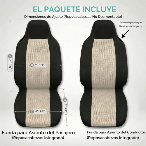 Vista 6 de FH Group - Juego de fundas de asiento de tela plana para todo uso para asientos tipo cubo, 2 piezas de ajuste universal, lavables, para SUV, sedán