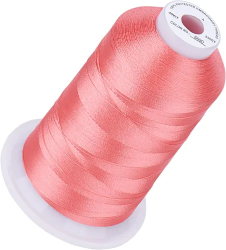Vista 35 de Simthread 5500 yardas de hilo de bordar, 5000M de alto rendimiento 40WT 100% hilo de poliéster – 170+ colores vívidos, clasificado de alta velocidad