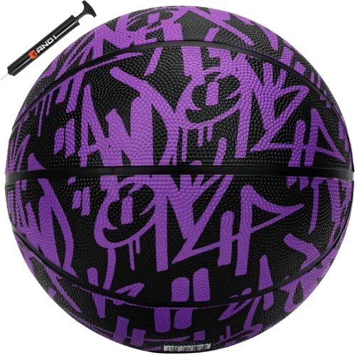 Vista 8 de AND1 Fantom Graffiti - Baloncesto de goma para uso en interiores y exteriores, construcción de canal profundo y durabilidad