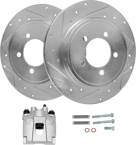 Vista 454 de Detroit Axle - Rotores de freno delantero para 04-13 Mazda 3 Rotores de frenos de disco 06-15 Mazda 5 Reemplazo: Rotor regular delantero de 11.81