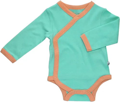 Vista 28 de Babysoy Kimono de algodón orgánico de manga larga Onesie Bodysuit