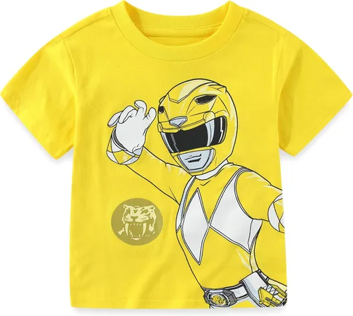 Vista 6 de Power Rangers Paquete de 4 camisetas de manga corta para niños pequeños