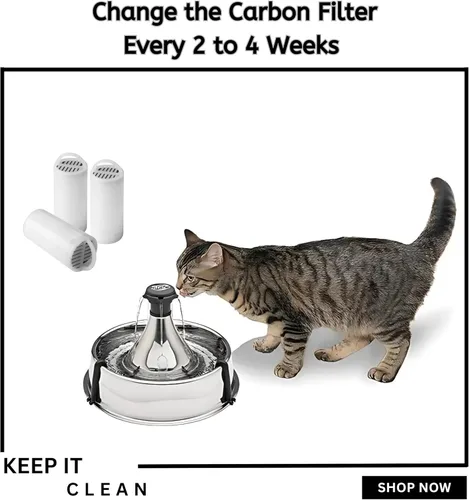 Vista 3 de NISPIRA Repuesto de filtro de agua de carbón para fuente de agua Drinkwell 360 para mascotas, perros y gatos, 12 paquetes