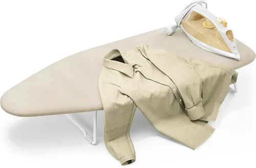 Vista 10 de Tabla de planchar pequeña de 12 x 38 pulgadas, tabla de planchar pequeña con base de metal de malla, mini tablas de planchar de mesa que ahorran