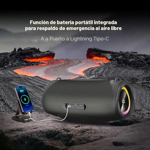 Vista 6 de TAZATA Altavoces Bluetooth inalámbricos para exteriores, sonido fuerte de MAX-negro