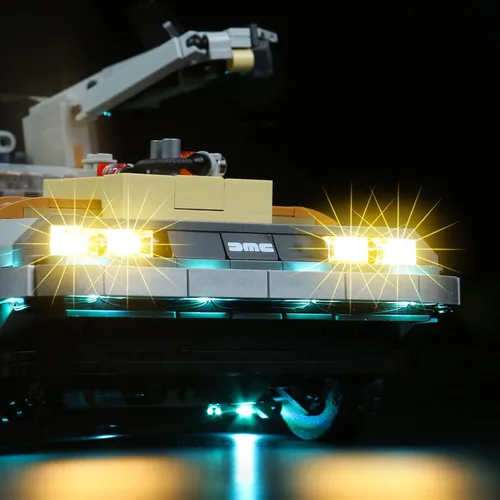 Vista 7 de VONADO Kit de luz LED compatible con Lego Back to the Future Time Machine 10300 (sin modelo), kit de iluminación compatible con juguetes