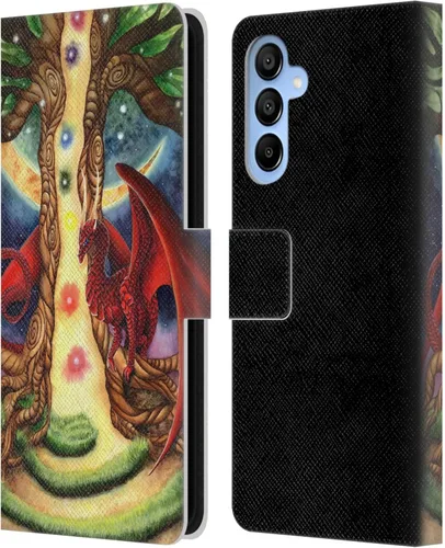 Vista 104 de Head Case Designs Officially Licensed Carla Morrow Galactic Entrancement Dragons Leather Wallet Case Compatible with Samsung Galaxy A07 4G