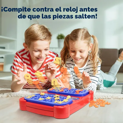 Vista 2 de Winning Fingers - Juego de mesa desplegable para niños con piezas de rompecabezas del alfabeto, divertido juguete educativo para 2 jugadores y 2