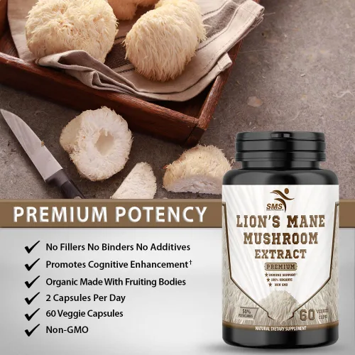 Vista 7 de Lion's Mane Pills Cápsulas de cognición de hongos (60 cápsulas vegetales) 30% de polisacáridos - Cápsulas de extracto de melena de león Suplemento