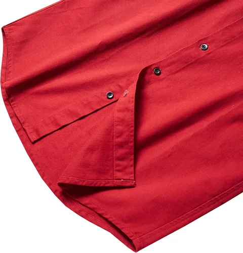 Vista 3 de MCULIVOD Camisa de algodón de mezclilla sin mangas para hombre, chaleco de motociclista con botones y bolsillo frontal