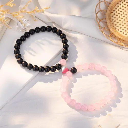 Vista 3 de PINKDODO Couples Bracelets for Boyfriend Girlfriend Women Men Lovers Friends