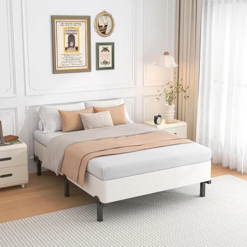 Vista 8 de ROIL Somier de 10 Pulgadas para Cama Individual, Somier Metálico Resistente con Funda de Tela, Capacidad Máxima de Peso de 3500 Libras, Fácil