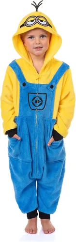 Vista 6 de INTIMO Minions Union Suit - Pijama con capucha Kigurumi para niños pequeños Multi colorido
