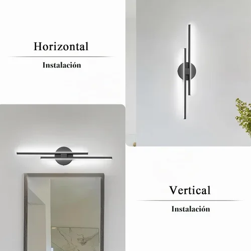 Vista 2 de EDISLIVE Moderna lámpara LED regulable para tocador, accesorios de iluminación de pared para tocador de baño, accesorios de iluminación para espejo