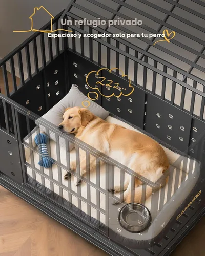 Vista 9 de Cammoo Jaula/perrera resistente de 48 pulgadas para perros grandes