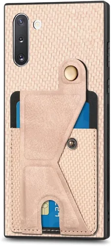 Vista 3 de Asuwish Funda de teléfono para Samsung Galaxy Note 10 5G con protector de pantalla de vidrio templado y soporte delgado para tarjetero, soporte