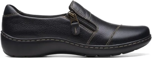 Vista 2 de Clarks Mocasín Cora Harbor para mujer, Negro