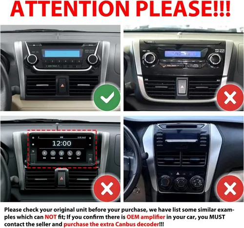 Vista 2 de Para Toyota Yaris Vios 2013-2016 CarPlay Android Navegación Automática Estéreo GPS Radio Reverse Cámara Pantalla 10.33 "QLED Pantalla Táctil