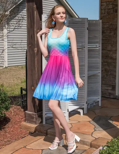 Vista 63 de uideazone - Vestido de mujer sin mangas cuello redondo de verano, para playa, casual, Midi línea A.