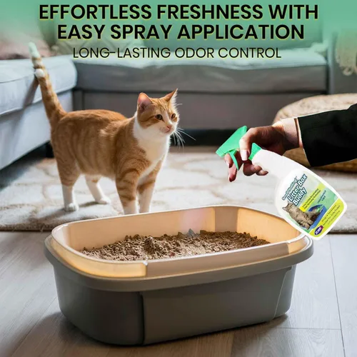 Vista 3 de ZORBX Desodorizador de arena para gatos sin perfume – Desodorizador de caja de arena para gatos de acción rápida y eficaz para un fuerte olor a