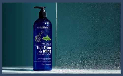 Vista 9 de New York Biology Tea Tree Gel de baño con árbol de té menta para hombres y mujeres, ayuda a eliminar la picazón y la picazón en la piel, hongos