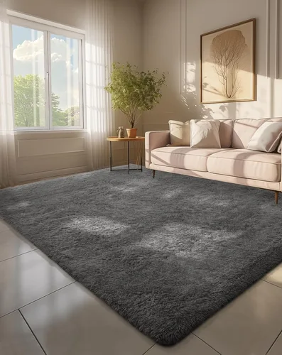 Vista 171 de Ophanie - Alfombras para sala de estar, antideslizante y suave, de felpa grandes y peludas para dormitorio, peludas para niños y niñas, decoración