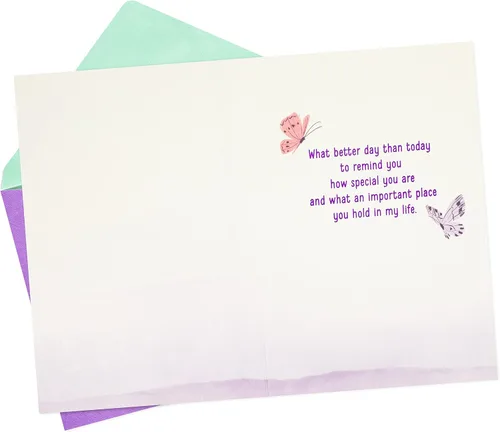 Vista 3 de Hallmark Paquete de tarjetas de cumpleaños para hermana (Life is a Gift + Elegant Cake)