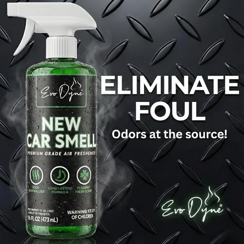 Vista 3 de Aerosol de olor para coche (16 onzas) – Ambientador de larga duración para automóviles, elimina olores, aroma fresco de coche nuevo como acabado