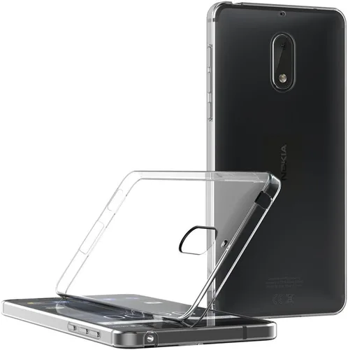 Vista 4 de Funda para Nokia 6 (5.5 pulgadas) MaiJin Soft TPU Gel Bumper Transparente Carcasa Trasera