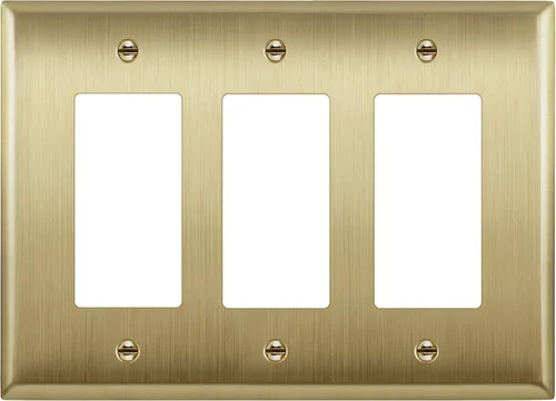 Vista 29 de LIDER Placa decorativa de pared de metal para interruptor o receptáculo, cubierta de salida de acero inoxidable, resistente a la corrosión