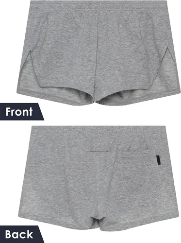 Vista 4 de SEAUR Pantalones cortos deportivos con abertura lateral para hombre, pantalones cortos de entrenamiento para culturismo, pantalones cortos