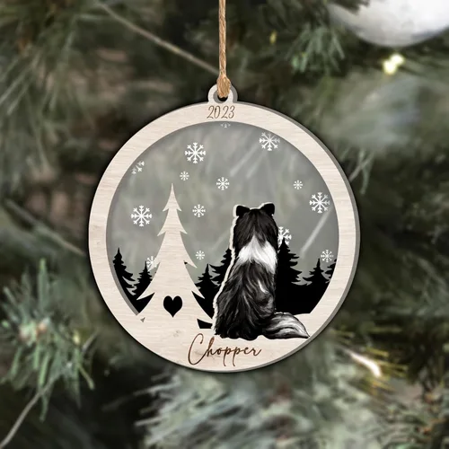 Vista 62 de Nazenti Adorno de Navidad conmemorativo personalizado, regalo personalizado de recuerdo de perro, condolencias por pérdida de mascotas, sabueso