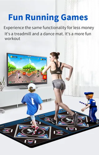 Vista 6 de Alfombrilla de baile electrónica musical HDMI con cámara, una tarjeta de memoria grande de 64G, incluye 1000 juegos, 650 canciones, 81 videos
