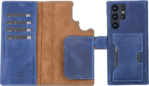 Vista 89 de Venito Florence - Funda de piel compatible con Samsung Galaxy S9, extra segura con bloqueo RFID, cartera desmontable para teléfono (gris decolorado)